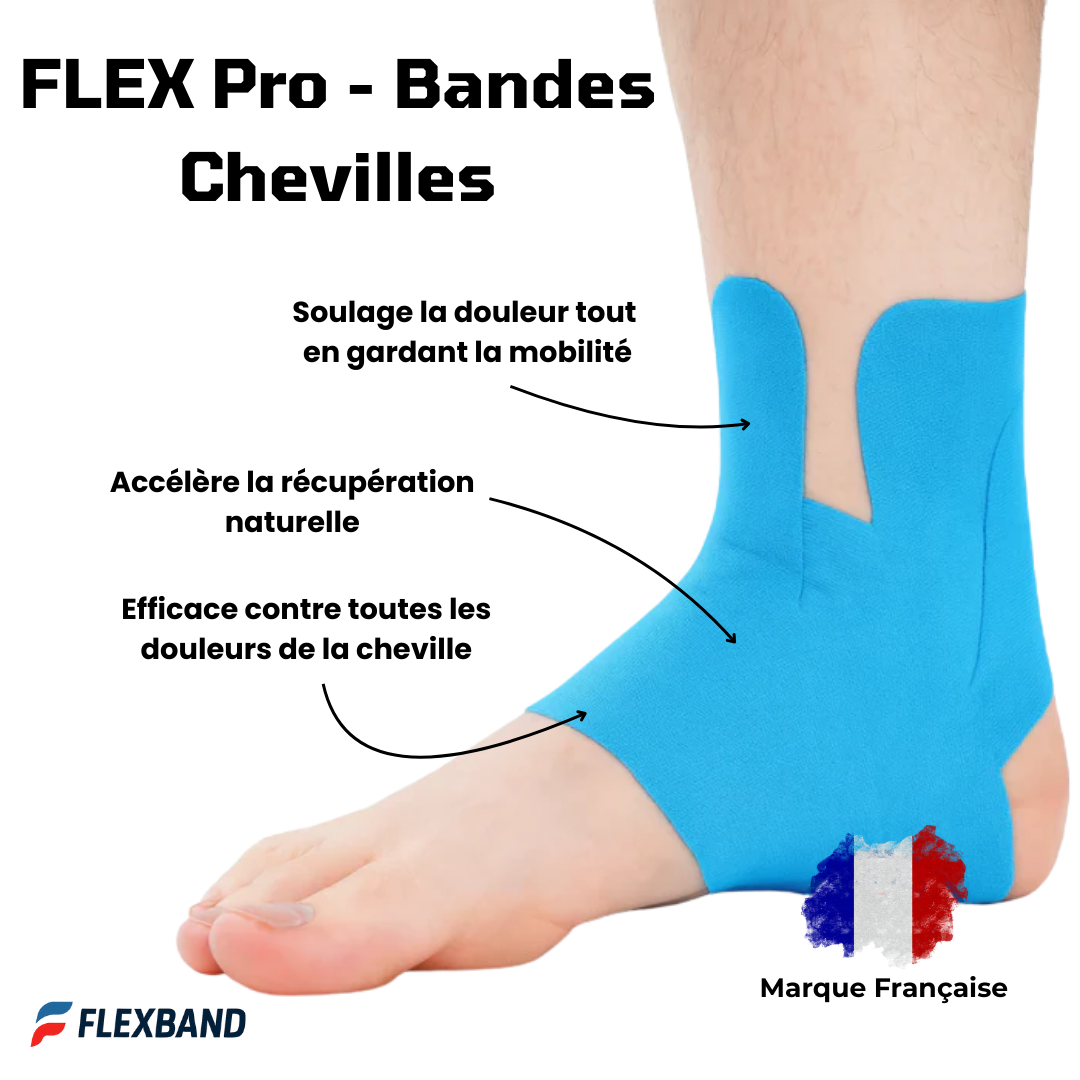 Bandes kinésio prédécoupées pour cheville