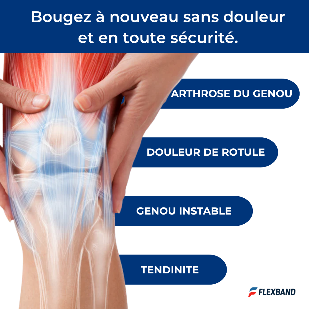 Bandes kinésio prédécoupées pour genou