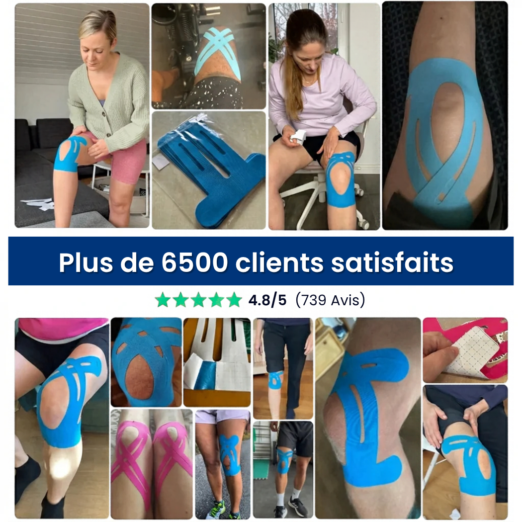 Avis clients sur la bande kinésio genou Flexband