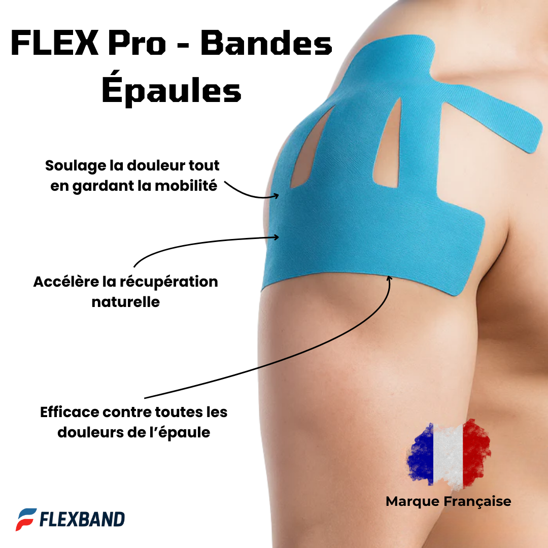 Bandes kinésio prédécoupées pour épaule