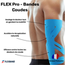 Bandes kinésio prédécoupées pour coude
