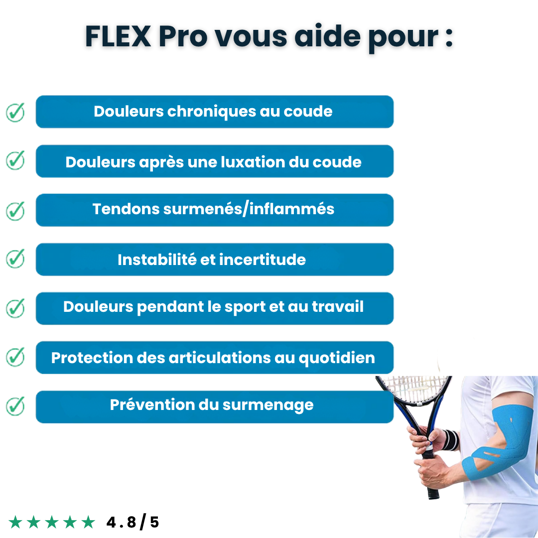 Bandes kinésio prédécoupées pour coude