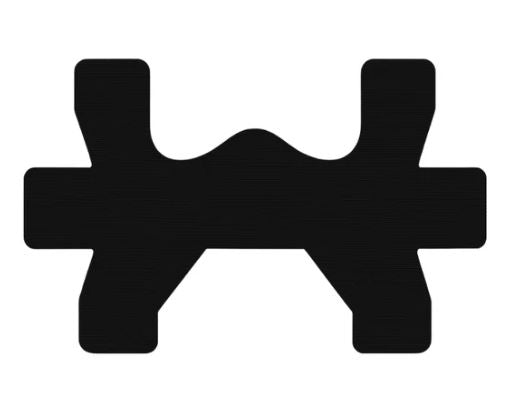 Bande kinésio noire posée sur une cheville